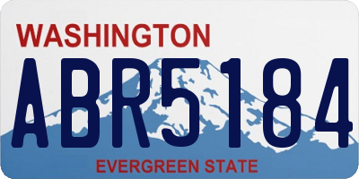 WA license plate ABR5184