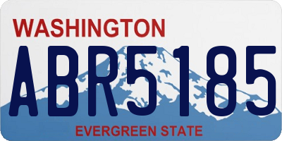 WA license plate ABR5185