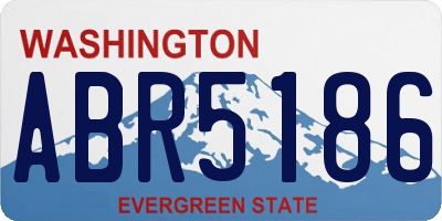 WA license plate ABR5186