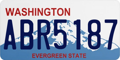 WA license plate ABR5187