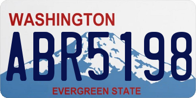 WA license plate ABR5198