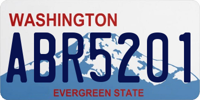 WA license plate ABR5201