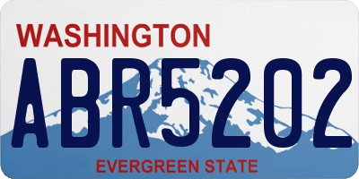 WA license plate ABR5202