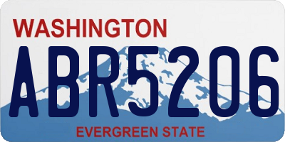 WA license plate ABR5206