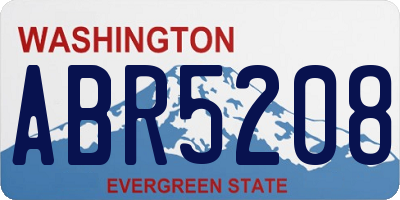 WA license plate ABR5208