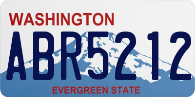 WA license plate ABR5212