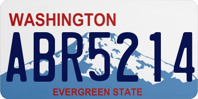 WA license plate ABR5214