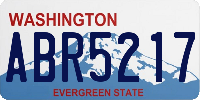 WA license plate ABR5217