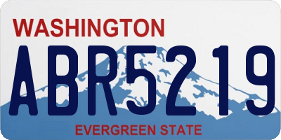WA license plate ABR5219