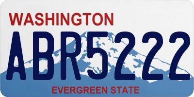 WA license plate ABR5222
