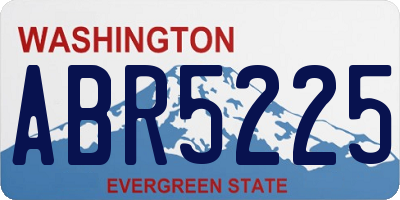 WA license plate ABR5225