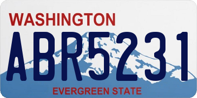 WA license plate ABR5231