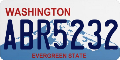 WA license plate ABR5232