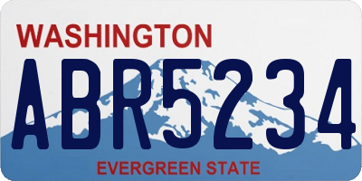 WA license plate ABR5234