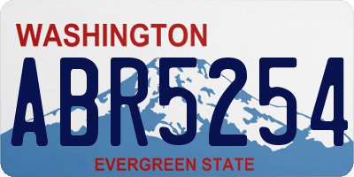 WA license plate ABR5254