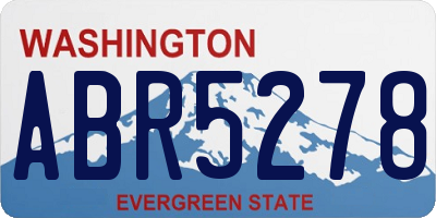WA license plate ABR5278