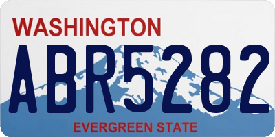 WA license plate ABR5282
