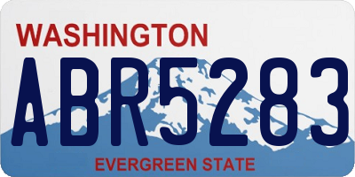 WA license plate ABR5283