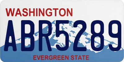 WA license plate ABR5289