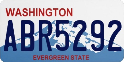 WA license plate ABR5292