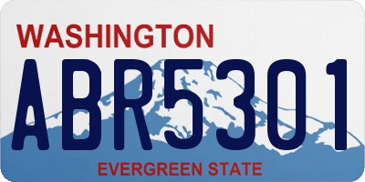 WA license plate ABR5301