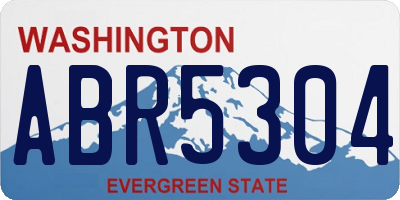 WA license plate ABR5304