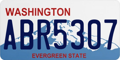 WA license plate ABR5307