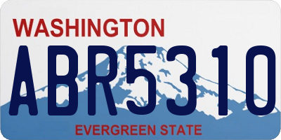 WA license plate ABR5310