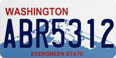 WA license plate ABR5312