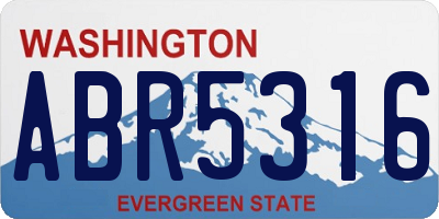 WA license plate ABR5316