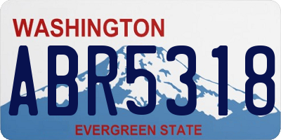 WA license plate ABR5318