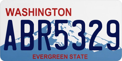 WA license plate ABR5329