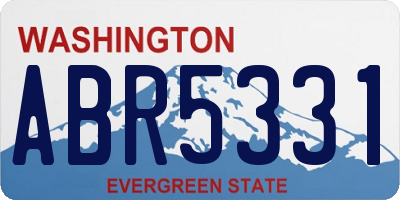 WA license plate ABR5331