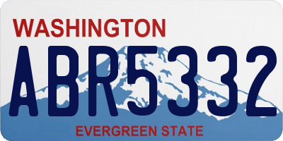 WA license plate ABR5332