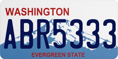 WA license plate ABR5333