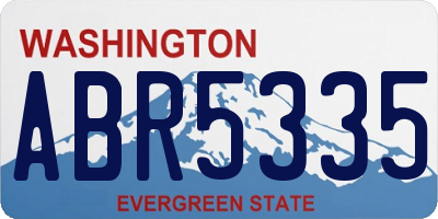 WA license plate ABR5335