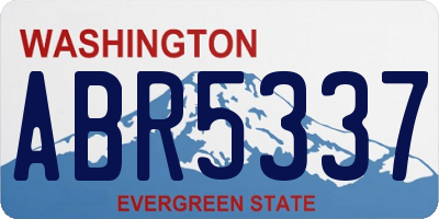 WA license plate ABR5337