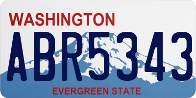 WA license plate ABR5343