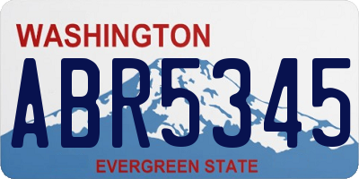 WA license plate ABR5345