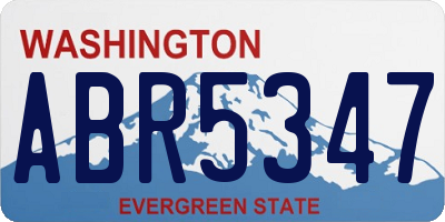 WA license plate ABR5347