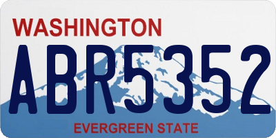 WA license plate ABR5352