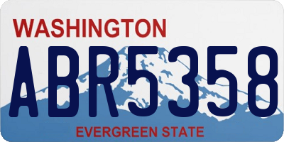 WA license plate ABR5358