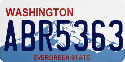 WA license plate ABR5363
