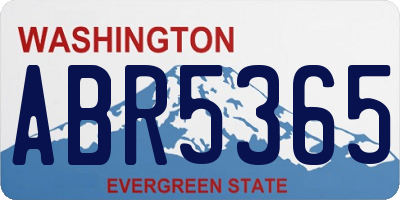 WA license plate ABR5365