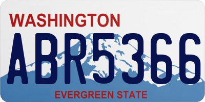 WA license plate ABR5366