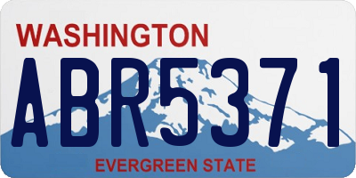 WA license plate ABR5371