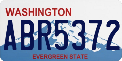 WA license plate ABR5372