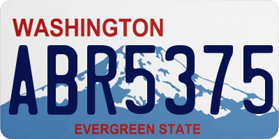 WA license plate ABR5375