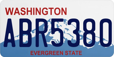 WA license plate ABR5380