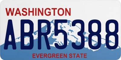 WA license plate ABR5388